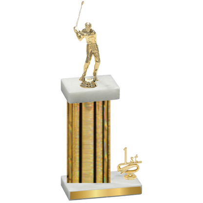 Accented Single Gold Glacier First Place Golf Trophy