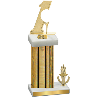 Accented Single Gold Glacier Victory Golf Trophy