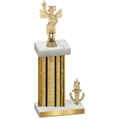 Accented Single Gold Glacier Victory Academics Trophy