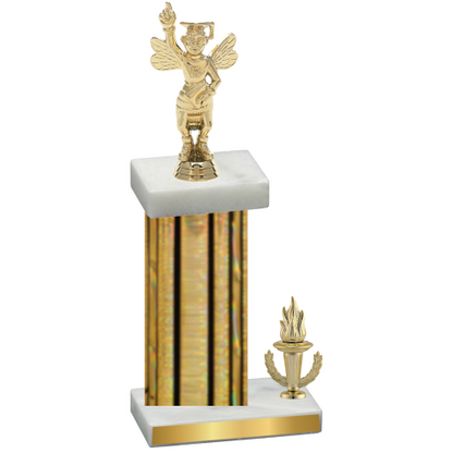 Accented Single Gold Glacier Victory Academics Trophy