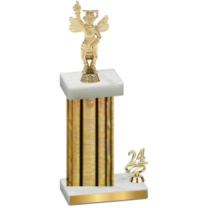 Accented Single Gold Glacier Year Academics Trophy