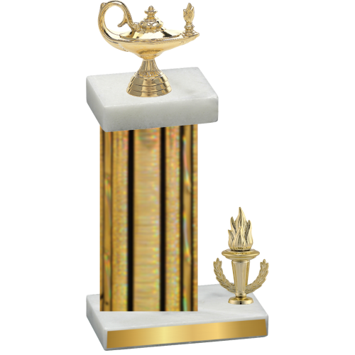 Accented Single Gold Glacier Victory Academics Trophy