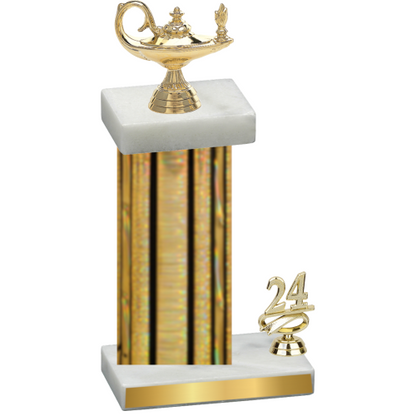 Accented Single Gold Glacier Year Academics Trophy