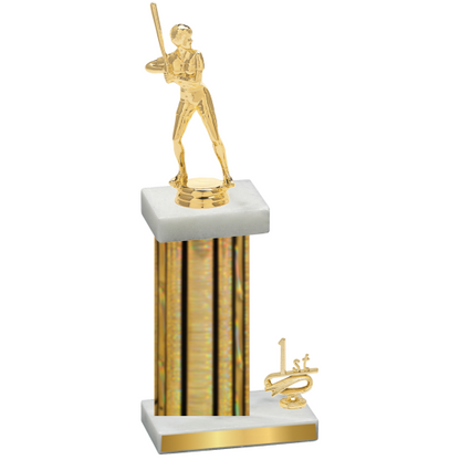 Accented Single Gold Glacier First Place Softball Trophy