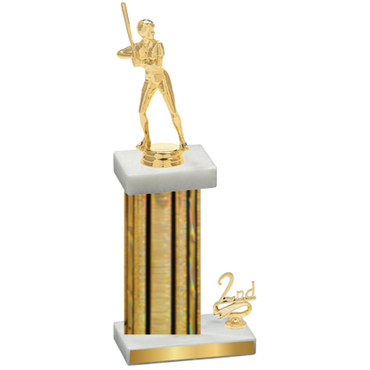 Accented Single Gold Glacier Second Place Softball Trophy