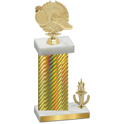 Accented Single Gold Carbon Fiber Victory Running Trophy