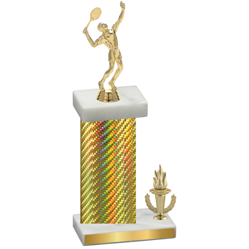 Accented Single Gold Carbon Fiber Victory Tennis Trophy