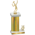 Accented Single Gold Carbon Fiber Year Tennis Trophy
