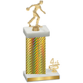 Accented Single Gold Carbon Fiber Fourth Place Bowling Trophy