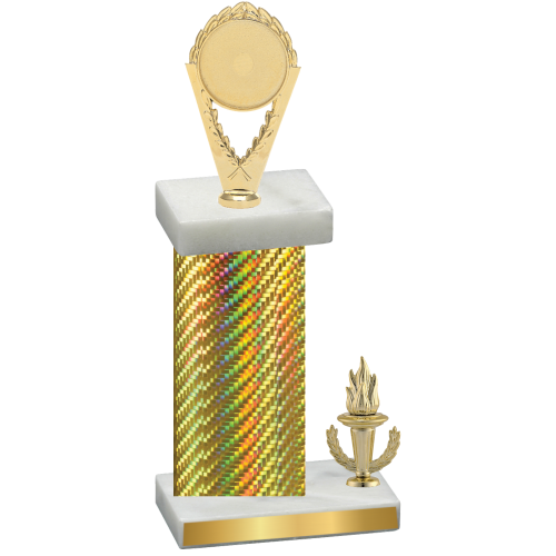 Accented Single Gold Carbon Fiber Victory Insert Trophy