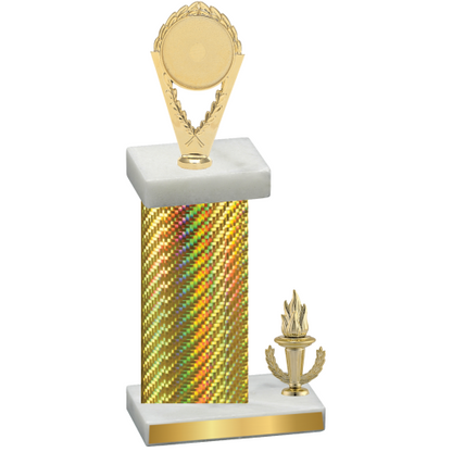 Accented Single Gold Carbon Fiber Victory Insert Trophy