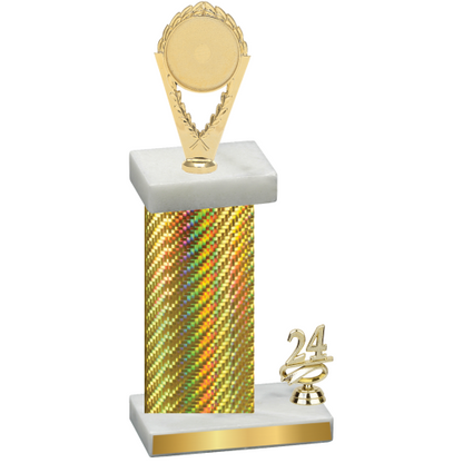 Accented Single Gold Carbon Fiber Year Insert Trophy