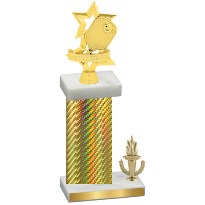 Accented Single Gold Carbon Fiber Victory Pickleball Trophy