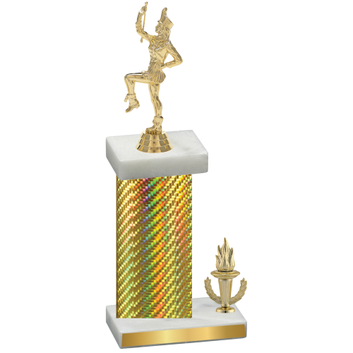 Accented Single Gold Carbon Fiber Victory Majorette Trophy