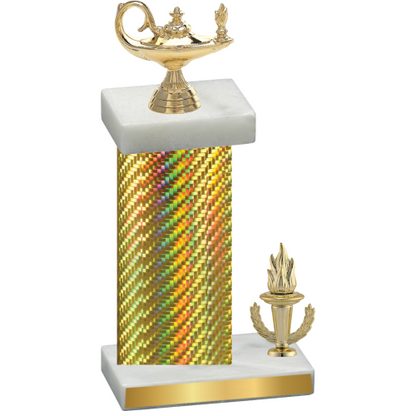 Accented Single Gold Carbon Fiber Victory Academics Trophy