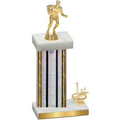 Accented Single Silver Glacier First Place Rugby Trophy