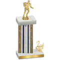 Accented Single Silver Glacier Second Place Rugby Trophy