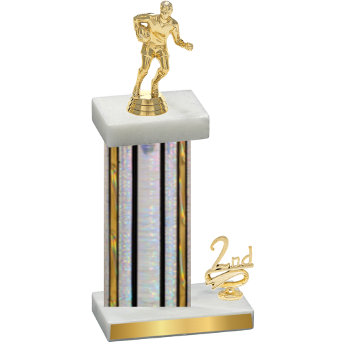 Accented Single Silver Glacier Second Place Rugby Trophy