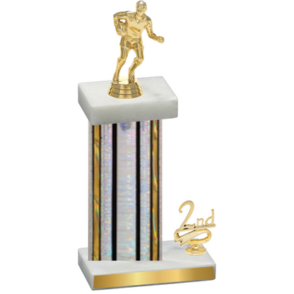 Accented Single Silver Glacier Second Place Rugby Trophy