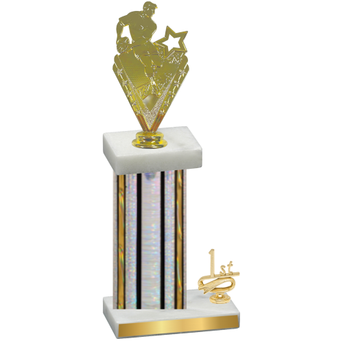 Accented Single Silver Glacier First Place Rugby Trophy