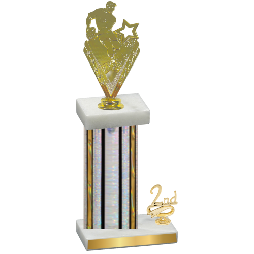 Accented Single Silver Glacier Second Place Rugby Trophy