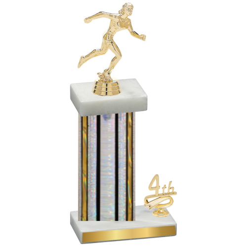 Accented Single Silver Glacier Fourth Place Running Trophy