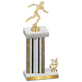 Accented Single Silver Glacier Year Running Trophy
