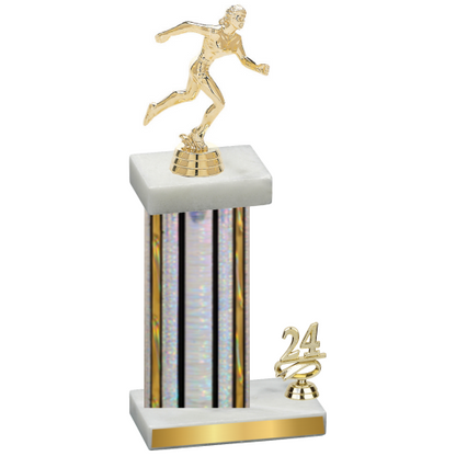 Accented Single Silver Glacier Year Running Trophy