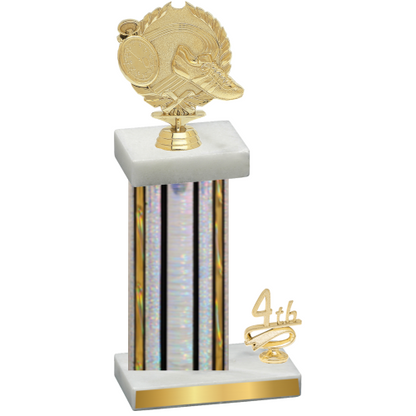 Accented Single Silver Glacier Fourth Place Running Trophy