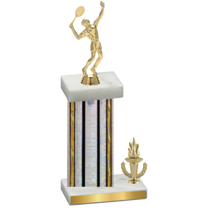 Accented Single Silver Glacier Victory Tennis Trophy