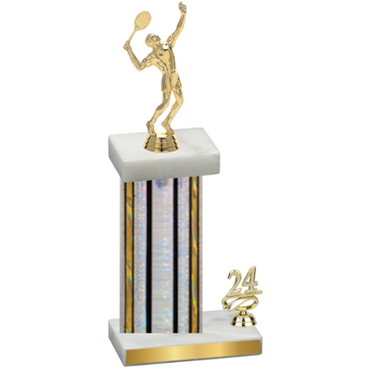 Accented Single Silver Glacier Year Tennis Trophy