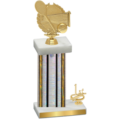 Accented Single Silver Glacier First Place Tennis Trophy