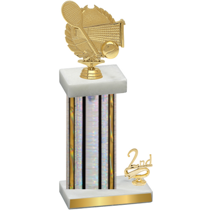 Accented Single Silver Glacier Second Place Tennis Trophy
