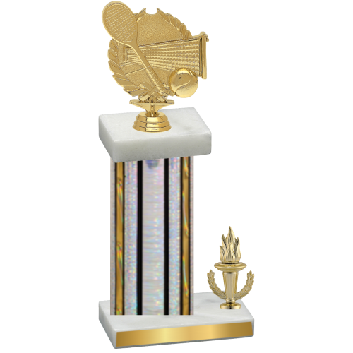 Accented Single Silver Glacier Victory Tennis Trophy