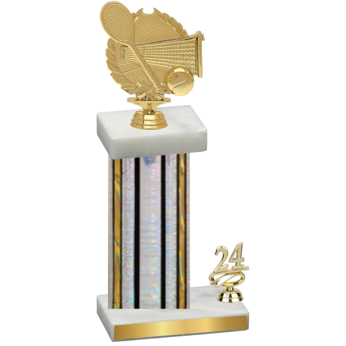 Accented Single Silver Glacier Year Tennis Trophy