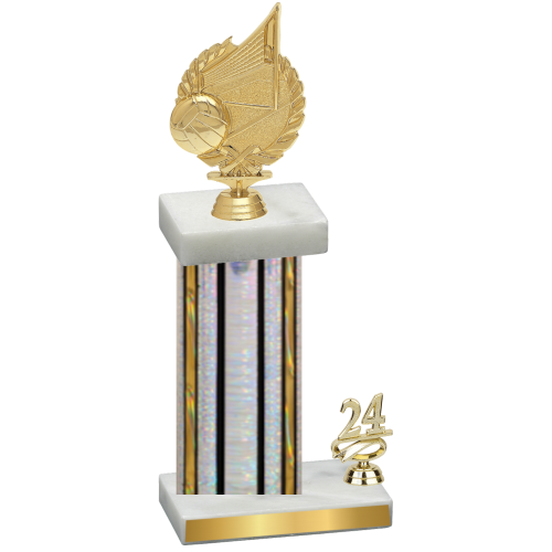 Accented Single Silver Glacier Year Volleyball Trophy