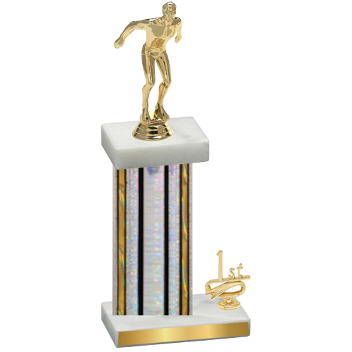 Accented Single Silver Glacier First Place Swimming Trophy