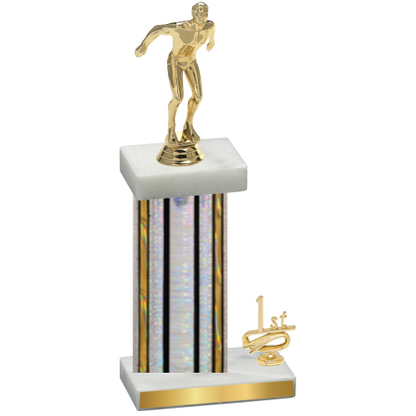 Accented Single Silver Glacier First Place Swimming Trophy