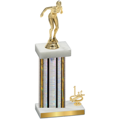Accented Single Silver Glacier First Place Tennis Trophy