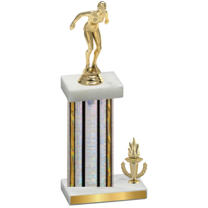 Accented Single Silver Glacier Victory Tennis Trophy