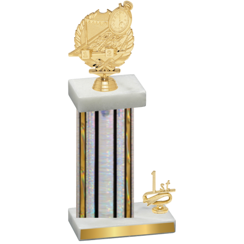 Accented Single Silver Glacier First Place Swimming Trophy