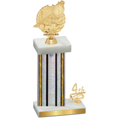 Accented Single Silver Glacier Fourth Place Swimming Trophy