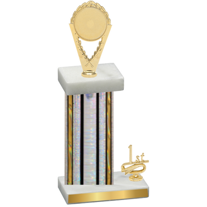 Accented Single Silver Glacier First Place Insert Trophy