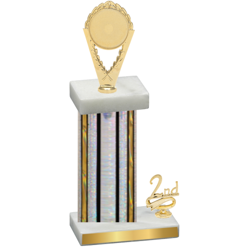 Accented Single Silver Glacier Second Place Insert Trophy