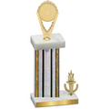 Accented Single Silver Glacier Victory Insert Trophy