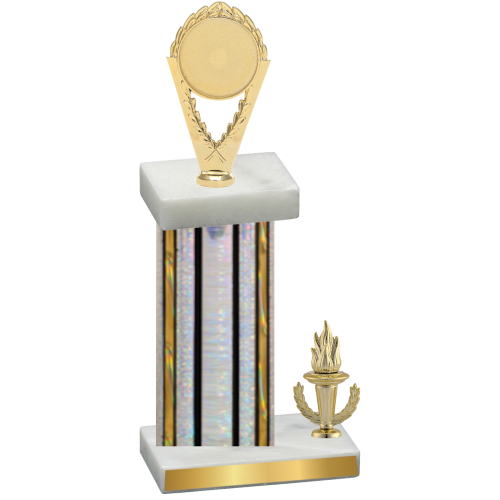 Accented Single Silver Glacier Victory Insert Trophy