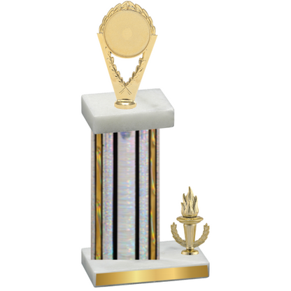 Accented Single Silver Glacier Victory Insert Trophy