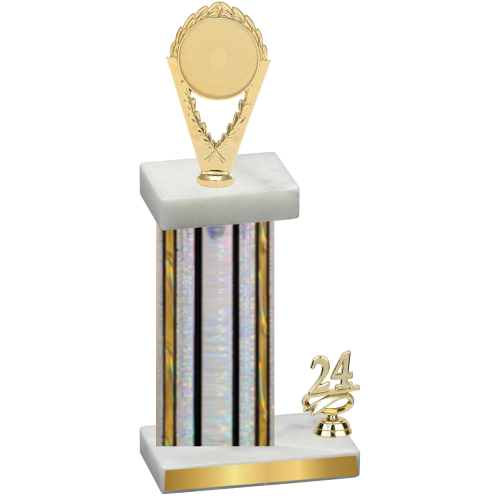 Accented Single Silver Glacier Year Insert Trophy