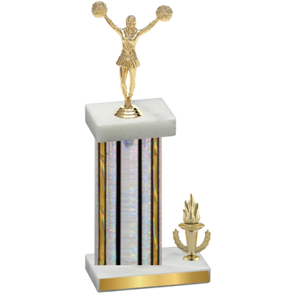 Accented Single Silver Glacier Victory Cheerleading Trophy