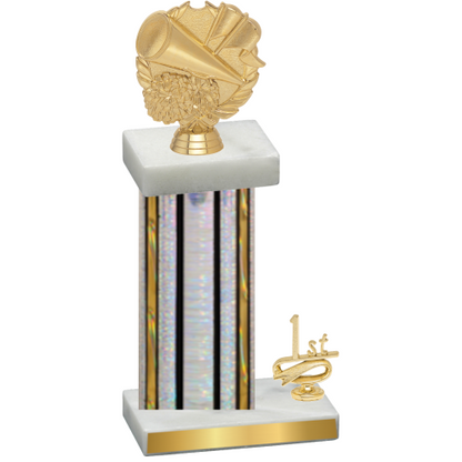 Accented Single Silver Glacier First Place Cheerleading Trophy